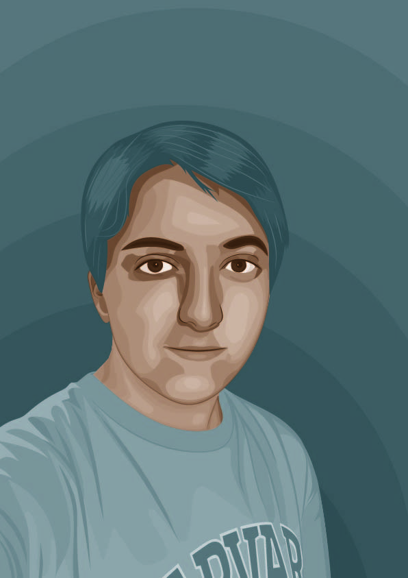 Autoportrait fait sur Illustrator