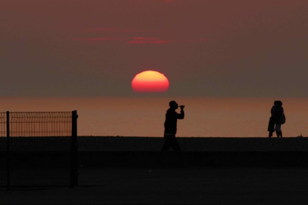 Coucher de soleil à la plage