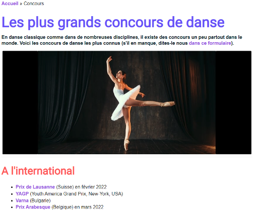 concours de danse