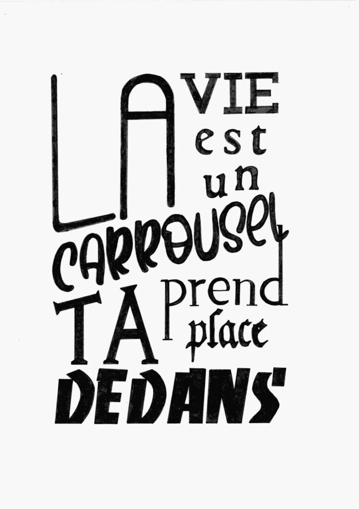 Résultat de mon lettering