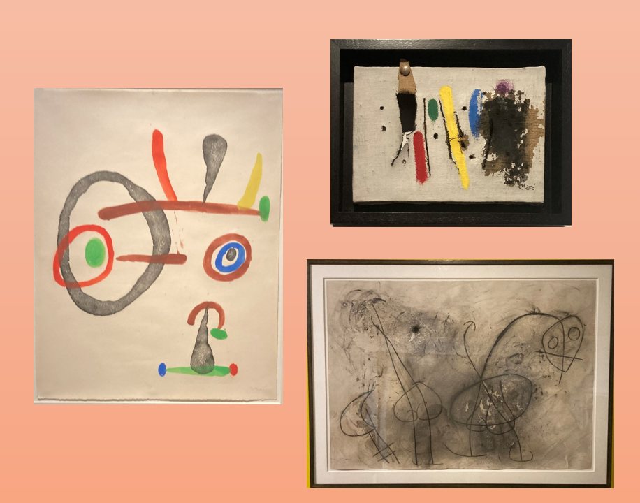 Picture shows pieces of art at The Miró exhibition